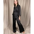 thumbnail image 6 of Eternatastic Women's Long Sleeve Satin Silk Pajama Set Belted Sleepwear Silky Pj Sets Nightwear Pjs Loungewear, 6 of 6