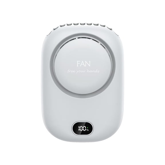 Portable Neck Fan, Mini Hanging Personal Fan, USB Rechargeable Handheld Fan, Wearable Mini Cooling Fan, Multi Color Adjustable Necklace Fan, Lightweight Fan Necklace for Travel Home,Gray