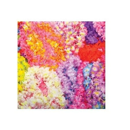 - Mega Silk Lei Flower Assortment for Tropical Hawaiian Luau Party Favors (50 Count)
