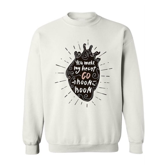 Heart Boom Sweatshirt Women -Image by Shutterstock, Female 4X-Large