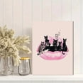 thumbnail image 2 of UXIEQU Black Cats On Lips With Cigarette Canvas Wall Art Print 15.75x11.81 Inches, 2 of 8