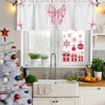thumbnail image 5 of 2 Pack Valances for Window, Valentine's Day Short Curtains for Kitchen Bedroom Living Room, Pink Bowknot Ribbon Modern Minimalist Art Rod Pocket Small Window Treatment Valance Drapes 60 x 18 Inch, 5 of 8