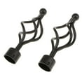 thumbnail image 2 of 2Pcs Curtain Rod Ends Drapery Pole Rod Ends Head for Dia. 28mm Rod Twist#Black, 2 of 9