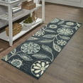 thumbnail image 3 of Maples Rugs Reggie Bohemian Floral Blue Washable Hallway Runner Rug, 2' x 6', 3 of 7