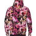 thumbnail image 7 of Rateoe Rose Flowers Pattern Mens Hoodie, Pullover Hooded Sweatshirt, Kangaroo Pocket Hoodie Ideal for Daily Wear, Travel and Home-Small, 7 of 7