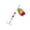 C#043, variant on Green Spinner Lure with Black Stripes & Red Bead – Vibrant Rotating Blade Creates Flash & Vibration to Mimic Baitfish for Bass, Trout, Pike in Lakes, Rivers, Streams