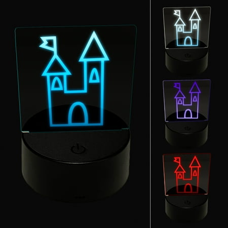 

Castle Fairytale LED Night Light Sign 3D Illusion Desk Nightstand Lamp