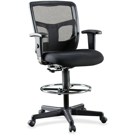 Lorell 86000 Executive Mesh - Lorell, LLR86801, Ratchet Back Mesh Mid-Back Stool, 1 Each, Black
