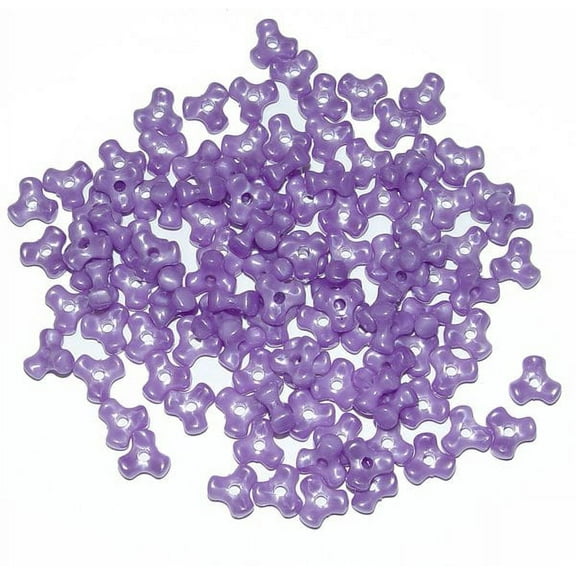 JOLLY STORE Crafts Lilac Pearl 11mm Tri Beads 500pc Made in USA