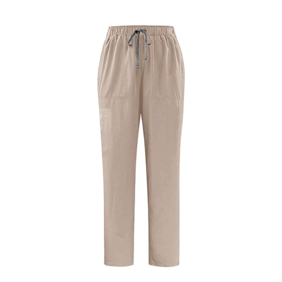 Men and Women's Scrub Pants Elastic Waist Drawstring Straight Leg Pant Casual Moisture-Wicking Medical Scrubs