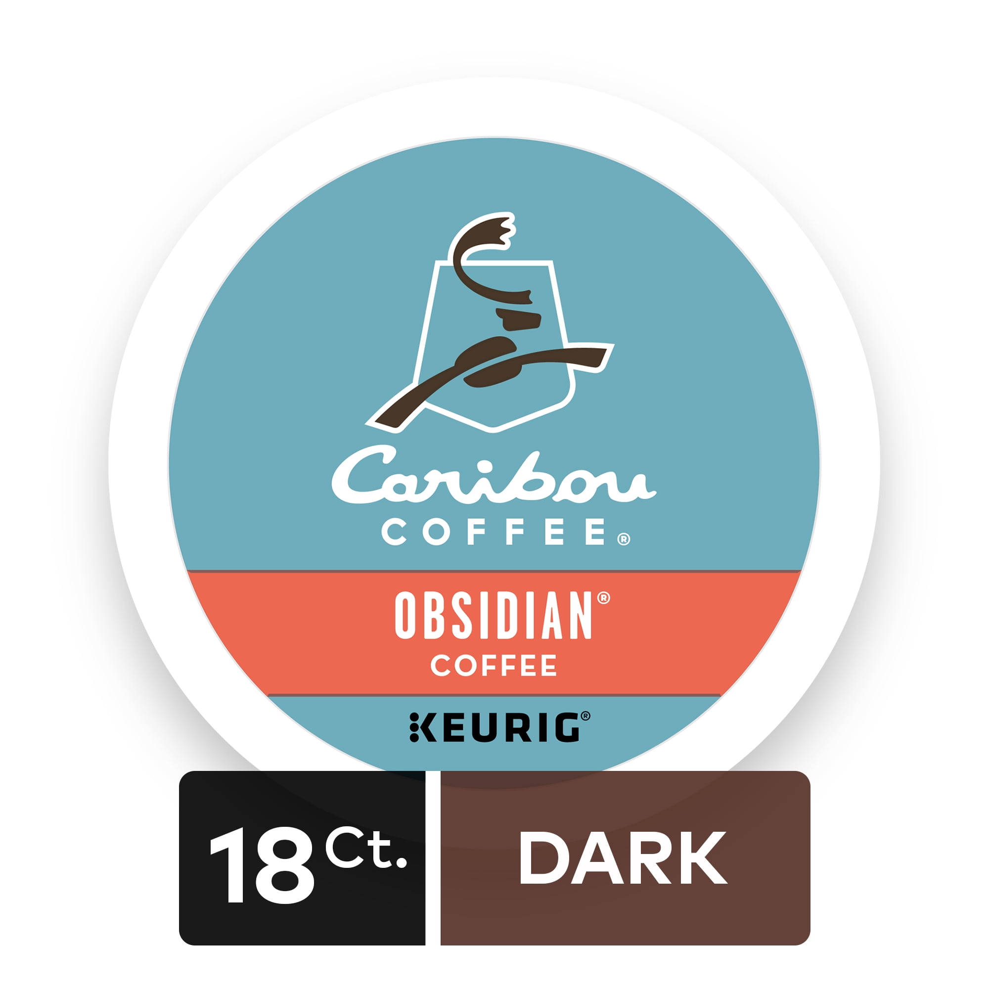 Caribou Coffee Obsidian Keurig K Cup Pods Dark Roast 18 Count Com