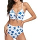 thumbnail image 3 of Bikini de cintura alta, traje de baño para mujer, bikini de 2 piezas, traje de baño de dos piezas impulsado por el rendimiento, 3 of 7