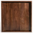 thumbnail image 3 of KINWELL Square Black Walnut Wood Serving Tray Ottoman Tray with Handles 22"x22"x2", 3 of 5