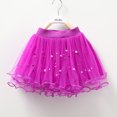 thumbnail image 2 of Odeerbi Clearance Toddler Girls Cute Party Dance Costume Splice Solid Color Net Yarn Crimping Pearl Sequins Tulle Skirt, 2 of 7