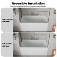 thumbnail image 4 of Sliding Shower Door 60x59 Inch - Semi-Frameless 6mm Glass, Brushed Nickel for Bathtub, 4 of 6