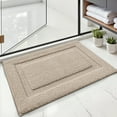 thumbnail image 6 of FRABE Non Slip Bathroom Rug with Rubber Backing, Ultra Absorbent Quick Dry Microfiber Bath Mat, Machine Washable, Beige, 24"x36", 6 of 10