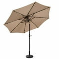 thumbnail image 2 of Villacera 83-OUT5424 9 ft. LED Lighted Outdoor Patio Umbrella with 8 Steel Ribs & Push Button Tilt - Forest Green, 2 of 4