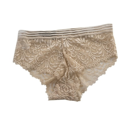 Mrat Seamless Panties Cotton Panty for Women Ladies Lady-Lace Briefs Low Waist Knickers Thongs Panties Underwear Female Panties Multi Pack