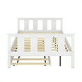 thumbnail image 6 of TSKER Full Bed Frame Wood Full Platform Bed with Pull Out Trundle, White A, 6 of 9