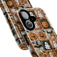 thumbnail image 3 of Halloween iPhone Case for iPhone 16 15 14 13 12 11 Pro Max Mini – Cute Pumpkin Ghost Bat Plaid Pattern Protective Hard Cover, 3 of 6