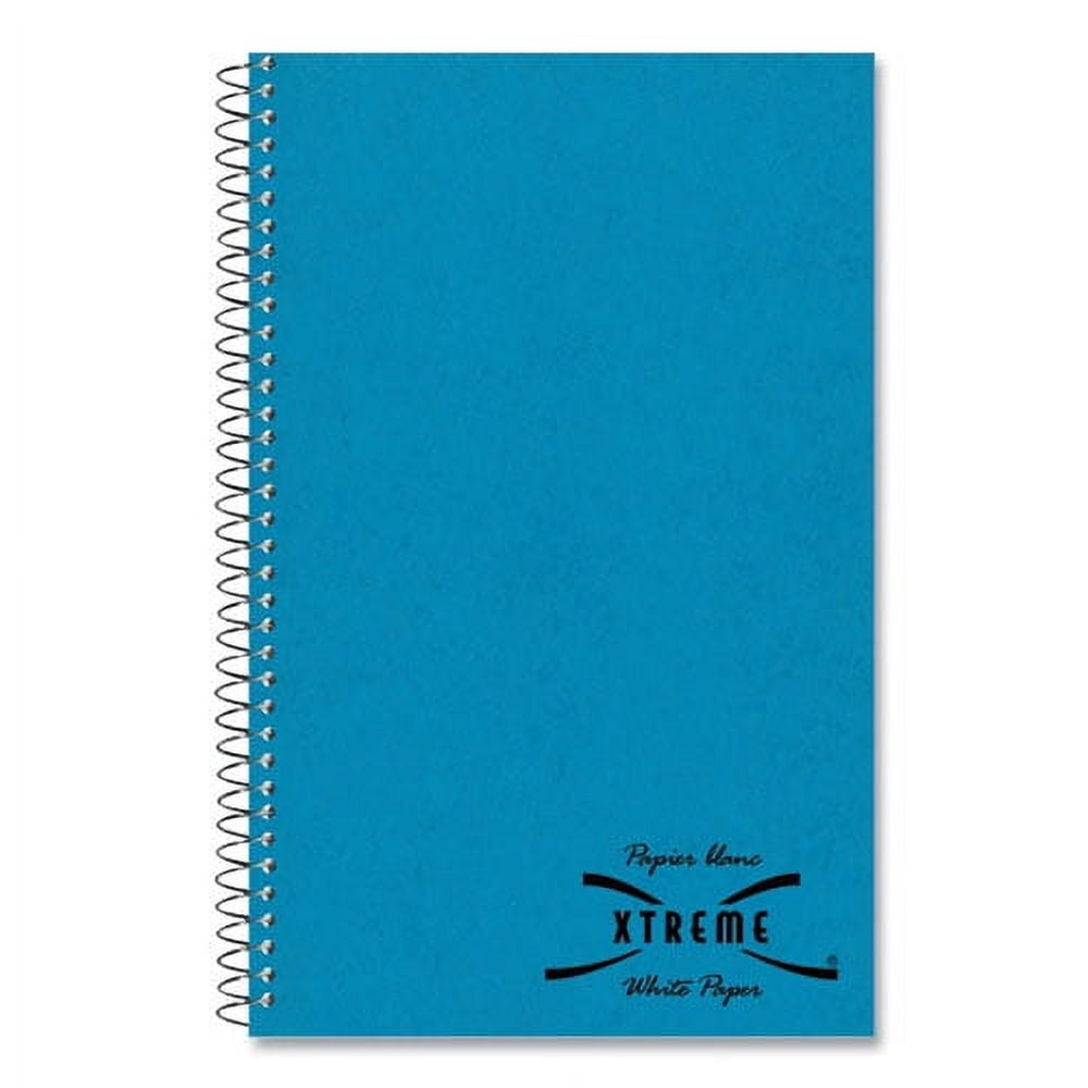Single-Subject Wirebound Notebooks, 1 Subject, Medium/college Rule, Kolor Kraft Blue Front Cover, 9.5 X 6, 80 Sheets | Bundle of 5 Each