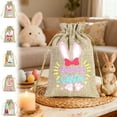 thumbnail image 7 of Steadline Easter Bunny Linen Drawstring Bag,Reusable Candy Pouch for Easter Egg Hunt and Party Favors,Cute Holiday Gift Bag for Kids and Family Celebration, 7 of 7