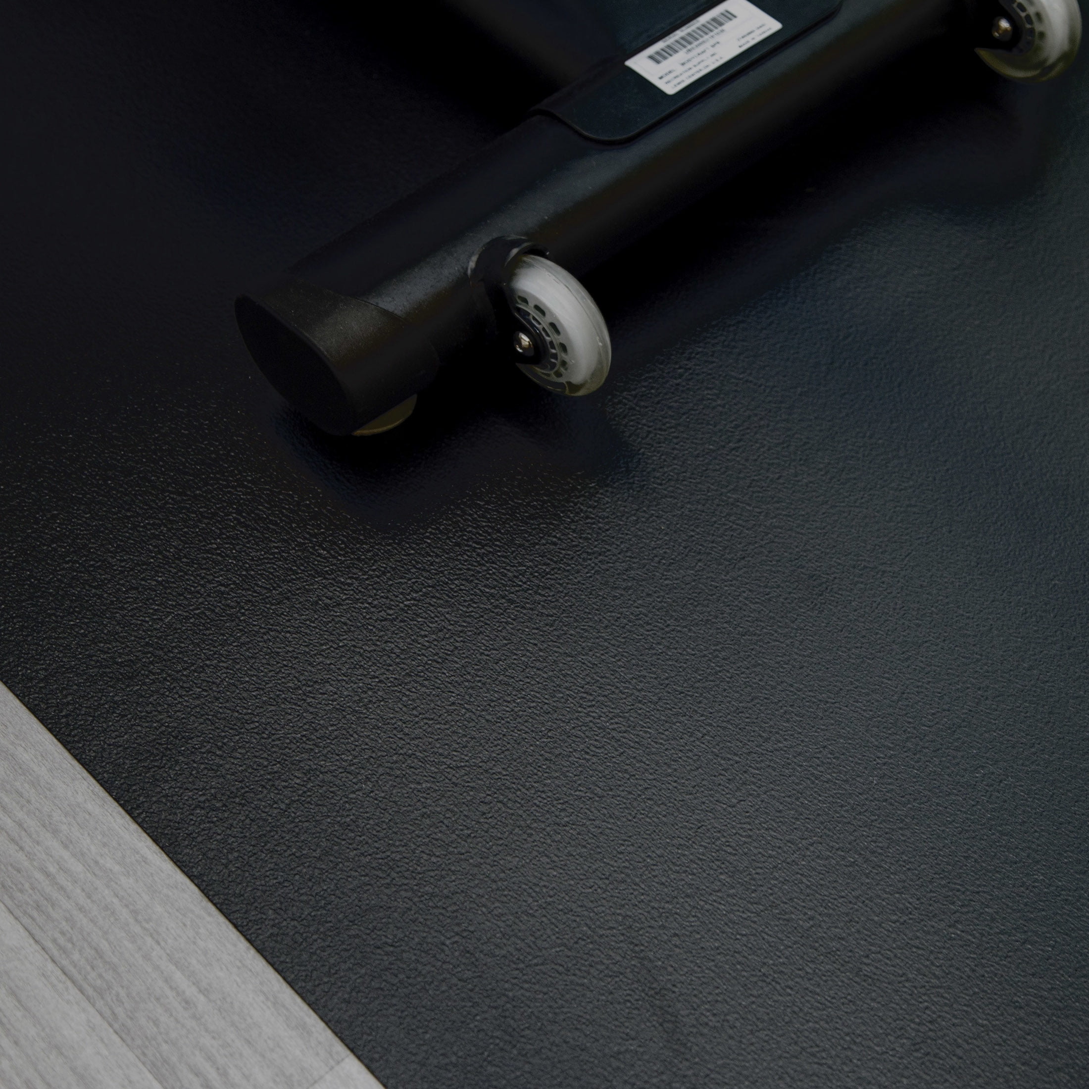 G-Floor 36" x 84" 75 Mil Heavy Duty Vinyl Exercise Equipment Mat - Midnight Black