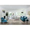 thumbnail image 2 of Aileen Contemporary Glam Distressed Rug, Aqua Blue/Cream, 5ft-2in x 8ft Area Rug, 2 of 4