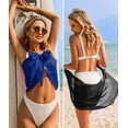 thumbnail image 5 of Oudiya 2 Pack Women Beach Sarongs Sheer Chiffon Bikini Wrap Skirt Cover Ups for Swimwear, S-XXL, 5 of 7