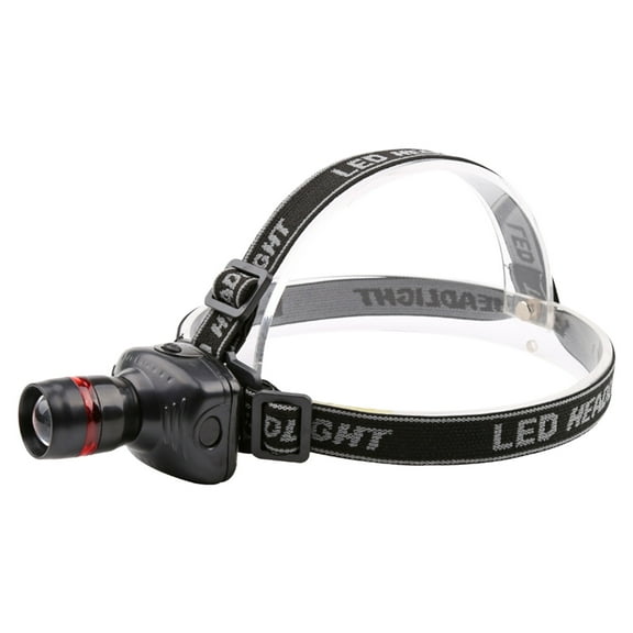 Super Bright Headlamp 3W Powerful LED Head Lamp Battery Powered, Waterproof Comfortable Headlight Zoomable Headlamps for Hardhat Camping Hiking Fishing