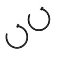 thumbnail image 1 of 2 pcs Unisex Surgical Titanium Steel Open Nose Ring Nose Piercing Stud 8mm (Black), 1 of 8