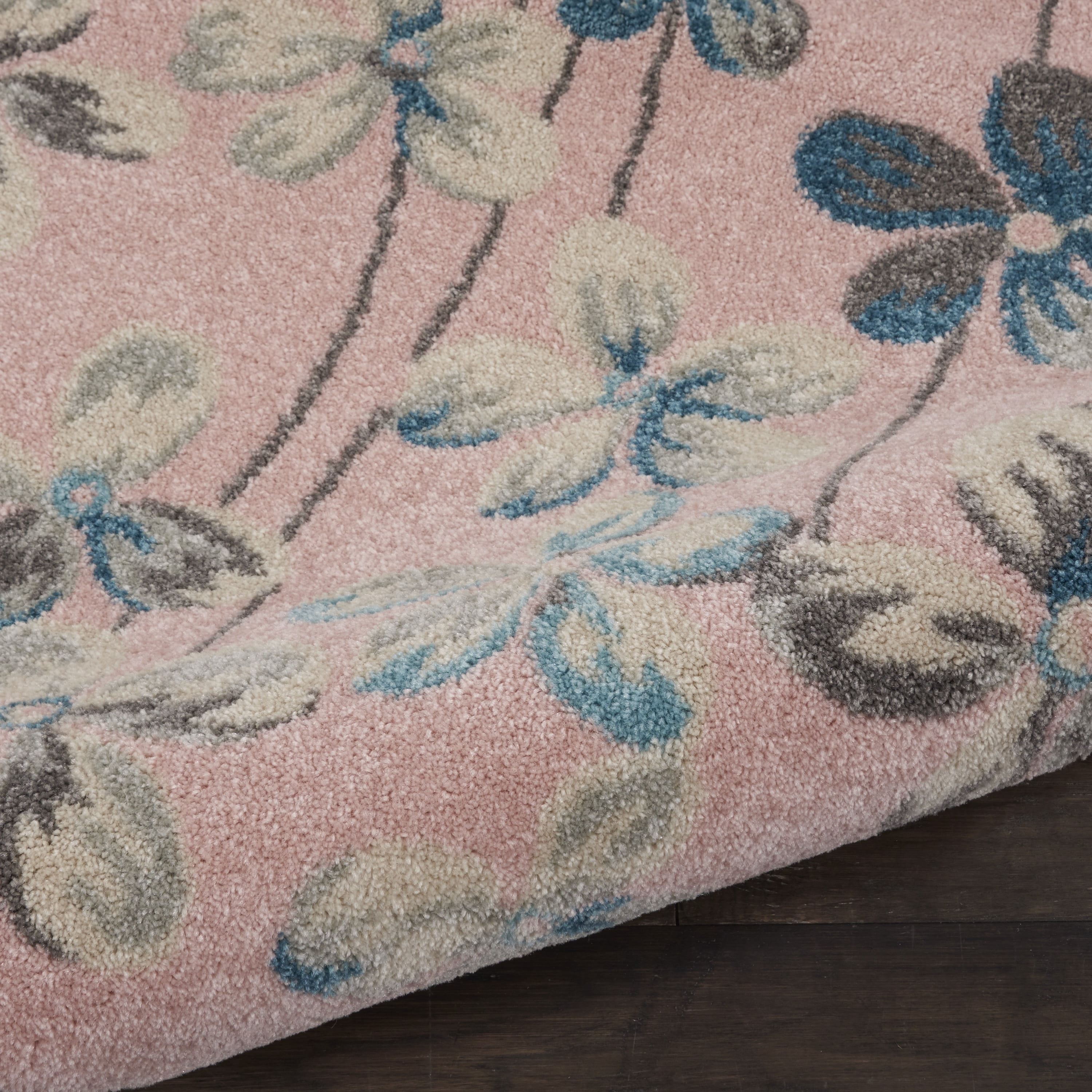 Desert Fields Contemporary Floral Pink 8' x 10' Area Rug, (8' x 10')