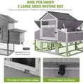 thumbnail image 4 of MEDEHOO Chicken Coop 41ft² Large Outdoor Chicken House with Run Multi-Level Hen House Poultry Cage with Nesting Box,Waterproof Roof, 4 of 15