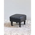 thumbnail image 3 of International Caravan Seville Faux Leather Ottoman in Dark Chocolate, 3 of 3