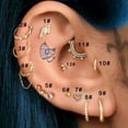 thumbnail image 1 of Rook Tragus Helix Piercing Hoop Earring for Women Lobe Cartilage Heart Ear Percing Chain Earring Stainless Steel Jewelry CC149, 1 of 5