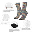 thumbnail image 4 of Fotbe Round Mandala Calcetas Largas con Estampado para Hombre y Mujer – Calcetas de Compresión Transpirables y Elásticas, Viajar y Uso Diario Talla 5-11, 4 of 6