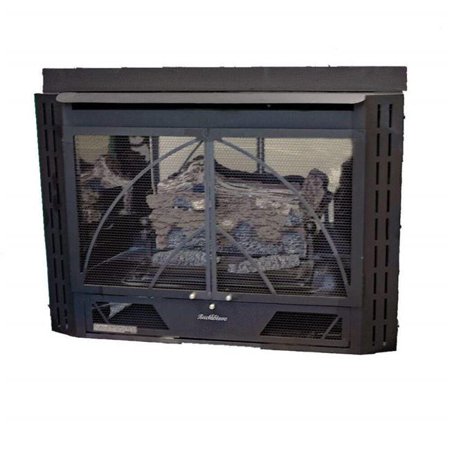 CUI Model 34 Natural Gas Contemporary Vent Free Gas Fireplace, Black