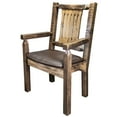 thumbnail image 3 of Homestead Collection Captain's Chair, Stain & Clear Lacquer Finish w/ Upholstered Seat, Saddle Pattern, 3 of 3