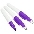 thumbnail image 1 of Unique Bargains Mini Permanent Markers Dry Erase Pen with Keychain Clip, Purple 3 Pack, 1 of 5