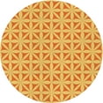 thumbnail image 1 of Ahgly Company Machine Washable Indoor Round Transitional Neon Orange Area Rugs, 5' Round, 1 of 7
