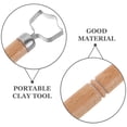 thumbnail image 3 of Hytrove Pottery Handle Making Tool Wood Metal 5Pcs 4.7In, 3 of 8