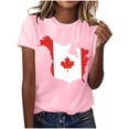 thumbnail image 1 of Tops de Cuello Redondo para las Mujeres Nuevo Suéter de Manga Corta, Camiseta de Poliéster Impresa Casual, 1 of 3