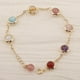 thumbnail image 2 of Paquete de 3 pulseras ajustables de moda, brazalete dorado con amulèto de la , tobilleras para mujeres y niñas 19cm, 2 of 8