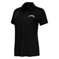 thumbnail image 2 of Women's Antigua  Heather Black Los Angeles Chargers Layout V-Neck Polo, 2 of 3