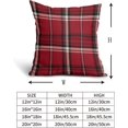 thumbnail image 5 of Black Red Christmas Plaid Pillow Covers 16x16 Set of 2 Xmas Buffalo Tartan Print Holiday Decorative Throw Pillows Outdoor Pillowcase Square Linen Farmhouse Cushion Case Decor for Couch Sofa Bed, 5 of 5