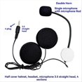 thumbnail image 2 of Motorcycle Helmets Intercom Mic Headset 32Ω Microphone Straight Plug, 2 of 3
