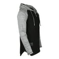 thumbnail image 4 of ZIMEGO Men's Long Sleeve Color Block Hooded Henley shirt - Athletic Baseball Sports Raglan Style Casual Hoodie, 4 of 6