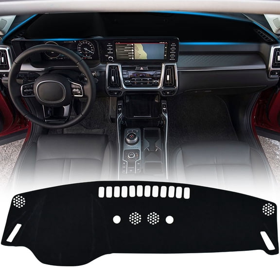 JJMY For 2021-2024 Kia Sorento Car Dashboard Sun Cover Dashmat Dash Mat Interior Pad