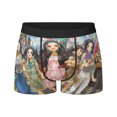thumbnail image 3 of Calzoncillos tipo bóxer elásticos de seda de leche transpirables con gráficos de anime Demon Slayer para hombre, calzoncillos tipo bóxer 3D, 3 of 5