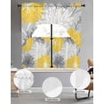 thumbnail image 2 of Yellow Flowers Swag Curtains for Living Room/Bedroom Windows, Retro Country Pastoral Garden Florals Kitchen Curtains and Valances Set 36 Inch Length, Light Filtering Swags Valance Curtain Panels, 2 of 5